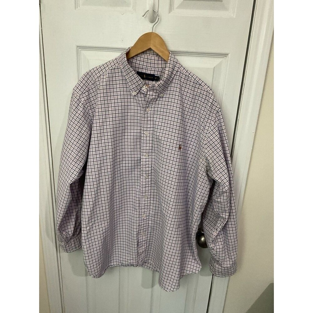 Ralph Lauren Men's Checkered Long Sleeve Shirt 2XB